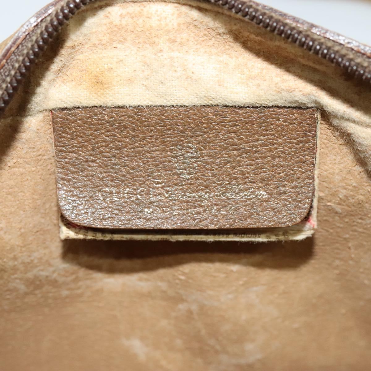 GUCCI GG Supreme Web Sherry Line Bag PVC Beige Gold 68 02 004 Auth bs25484
