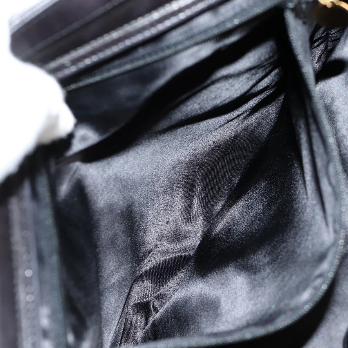 CHANEL Matelasse Tote Bag Lamb Skin Black Gold CC Auth bs25490A