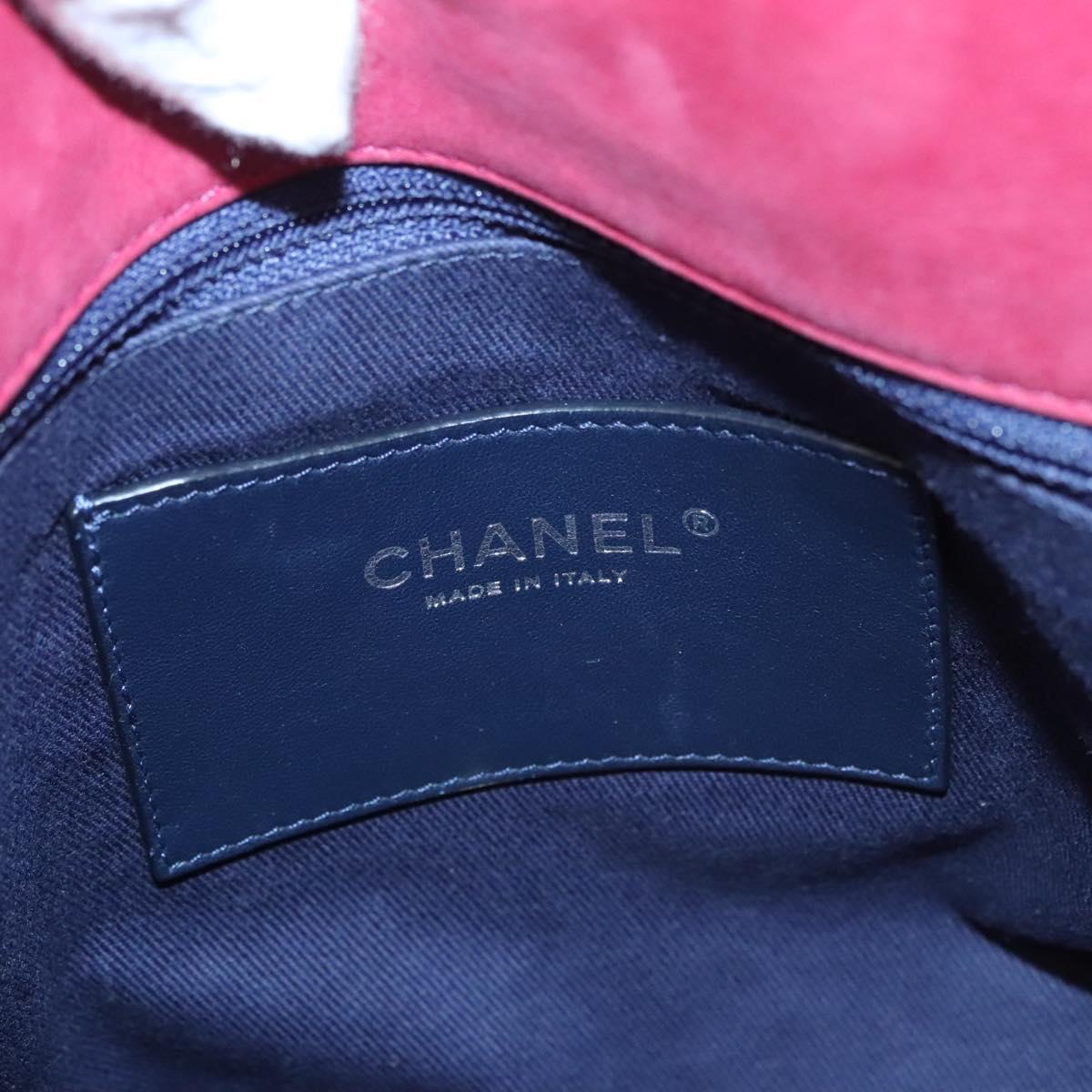 CHANEL Matelasse Chain Shoulder Bag Lamb Skin Pink Silver CC Auth bs25492