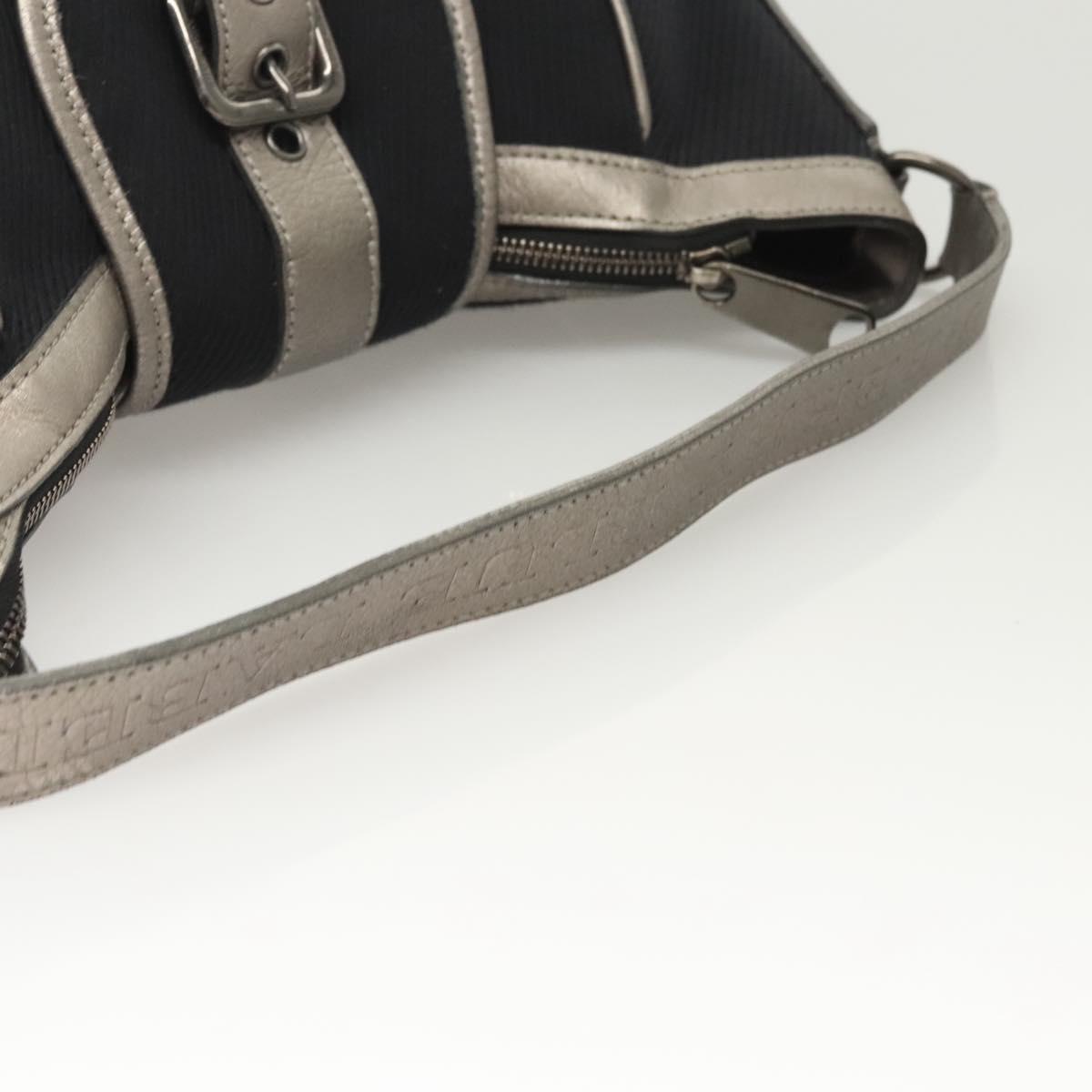 BURBERRY Blue Label Shoulder Bag Canvas Navy Auth bs25498