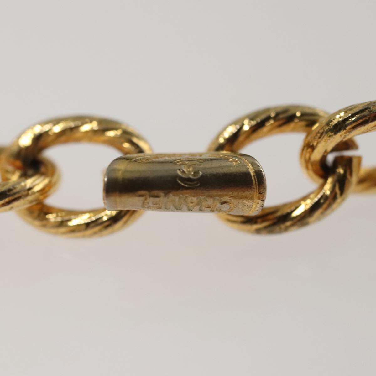 CHANEL Chain Belt metal Gold CC Auth bs25545