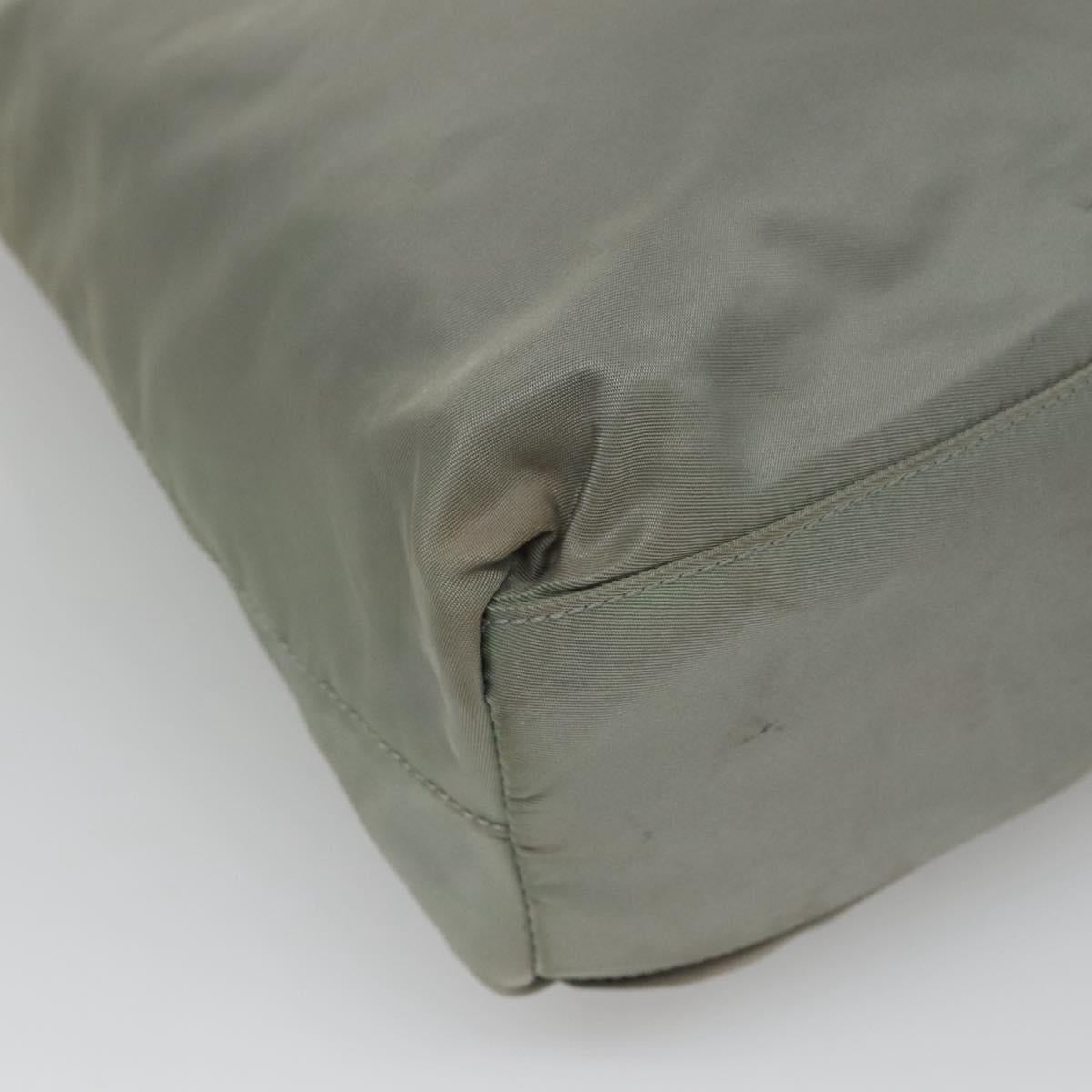 PRADA Shoulder Bag Nylon Plastic Gray Clear Auth bs25567