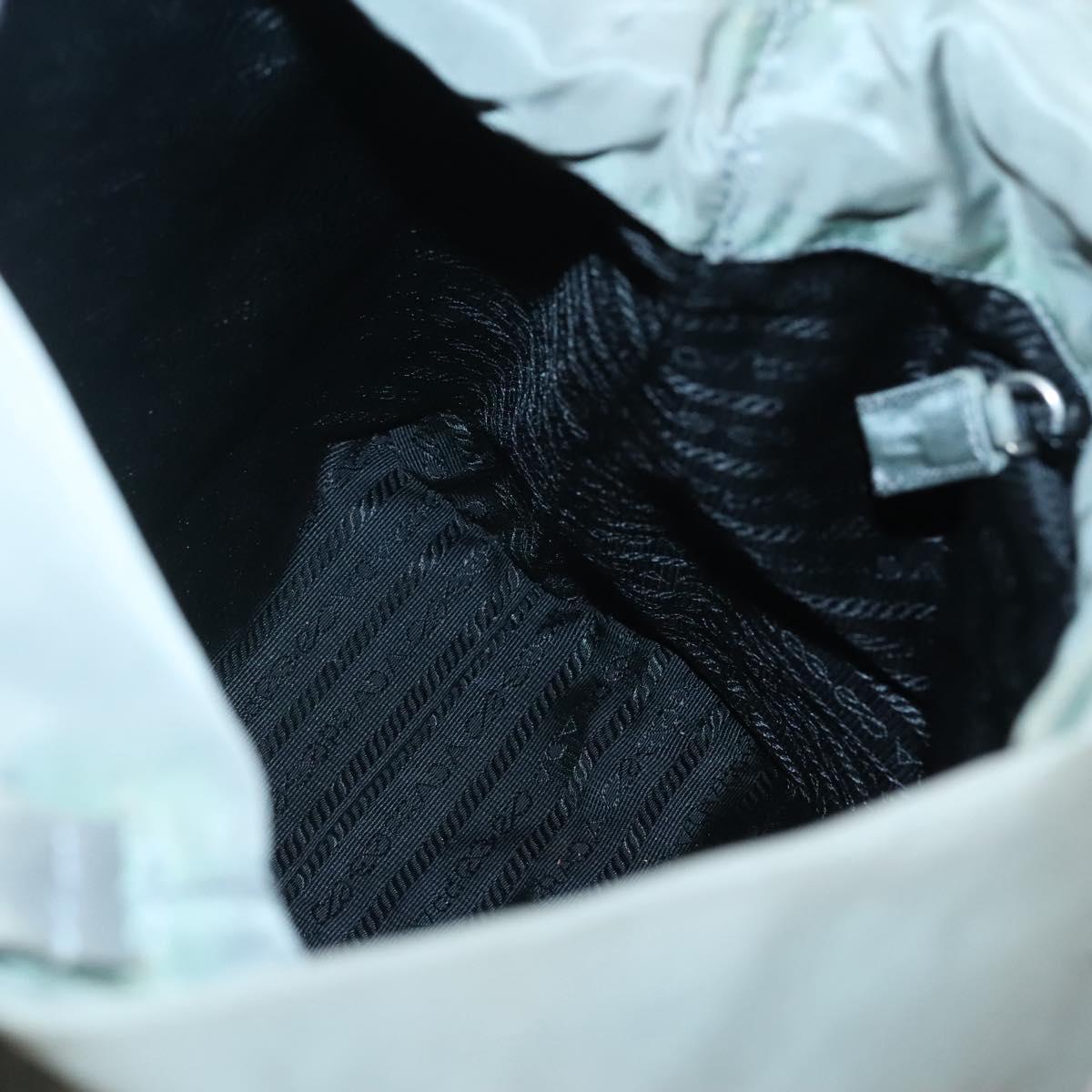 PRADA Shoulder Bag Nylon Plastic Gray Clear Auth bs25567