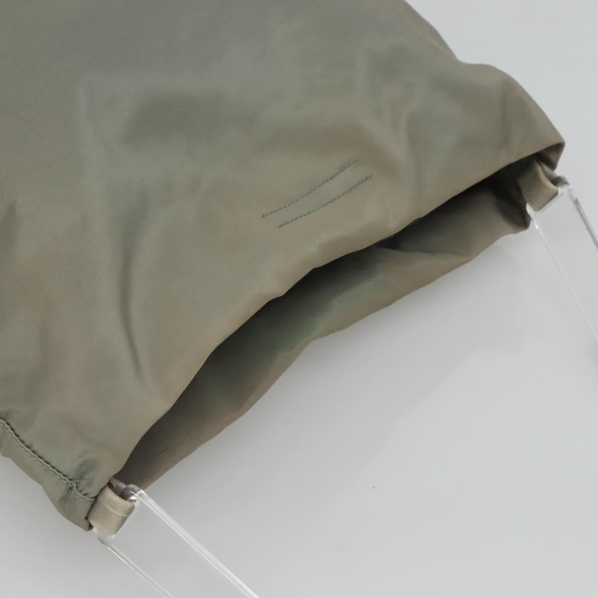 PRADA Shoulder Bag Nylon Plastic Gray Clear Auth bs25567