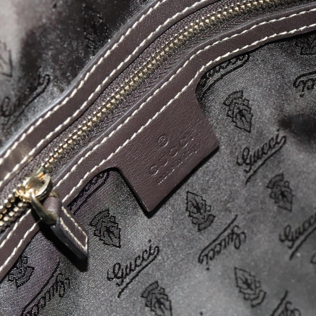 GUCCI GG Crystal Hand Bag Coated Canvas Beige Gold 211843 Auth bs25576