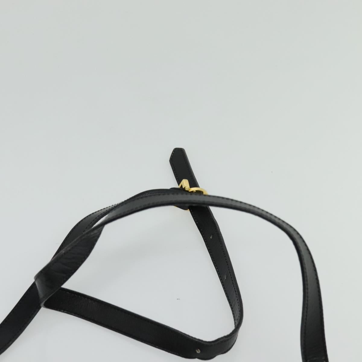 Salvatore Ferragamo Vala Shoulder Bag Leather Black Auth bs25584