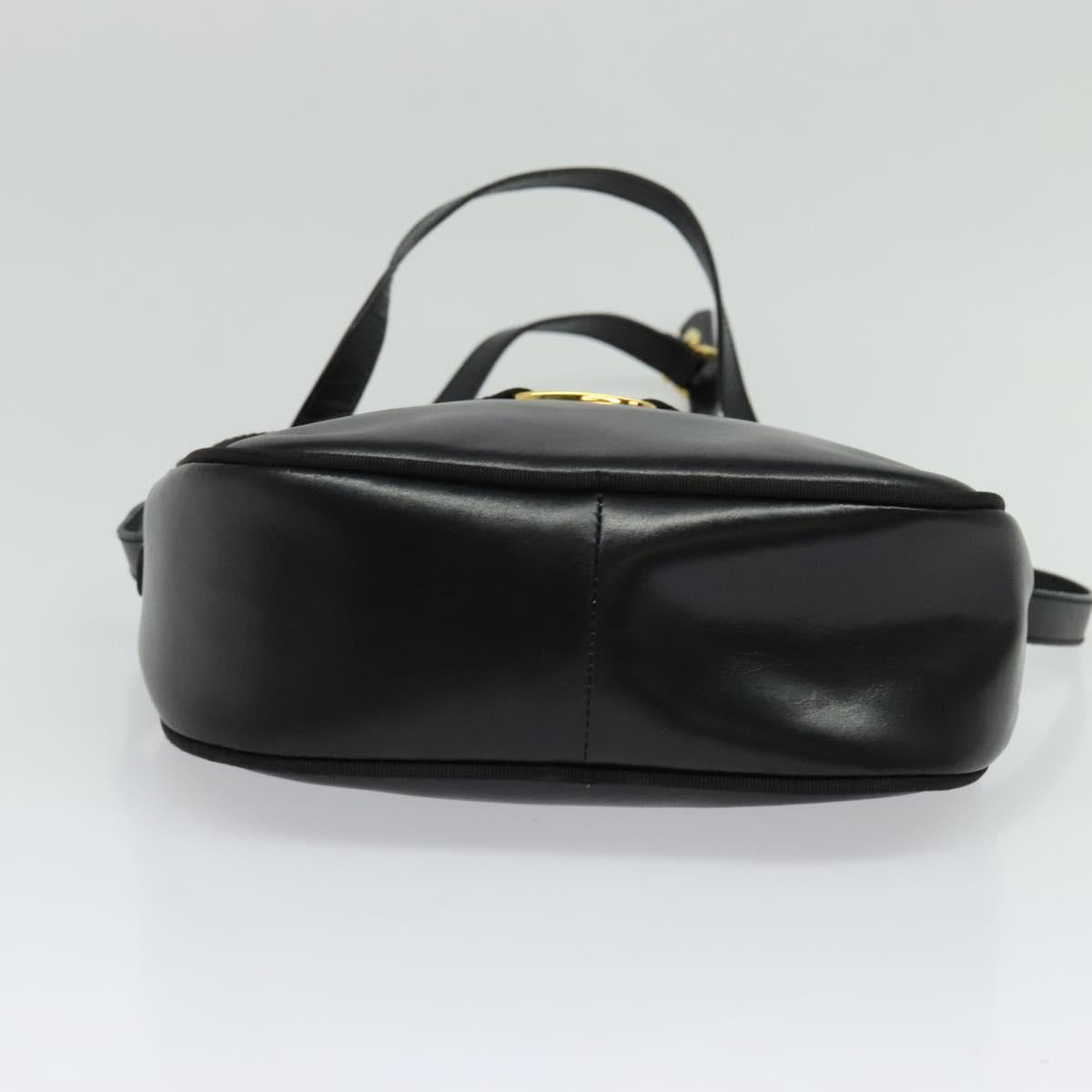 Salvatore Ferragamo Vala Shoulder Bag Leather Black Auth bs25584