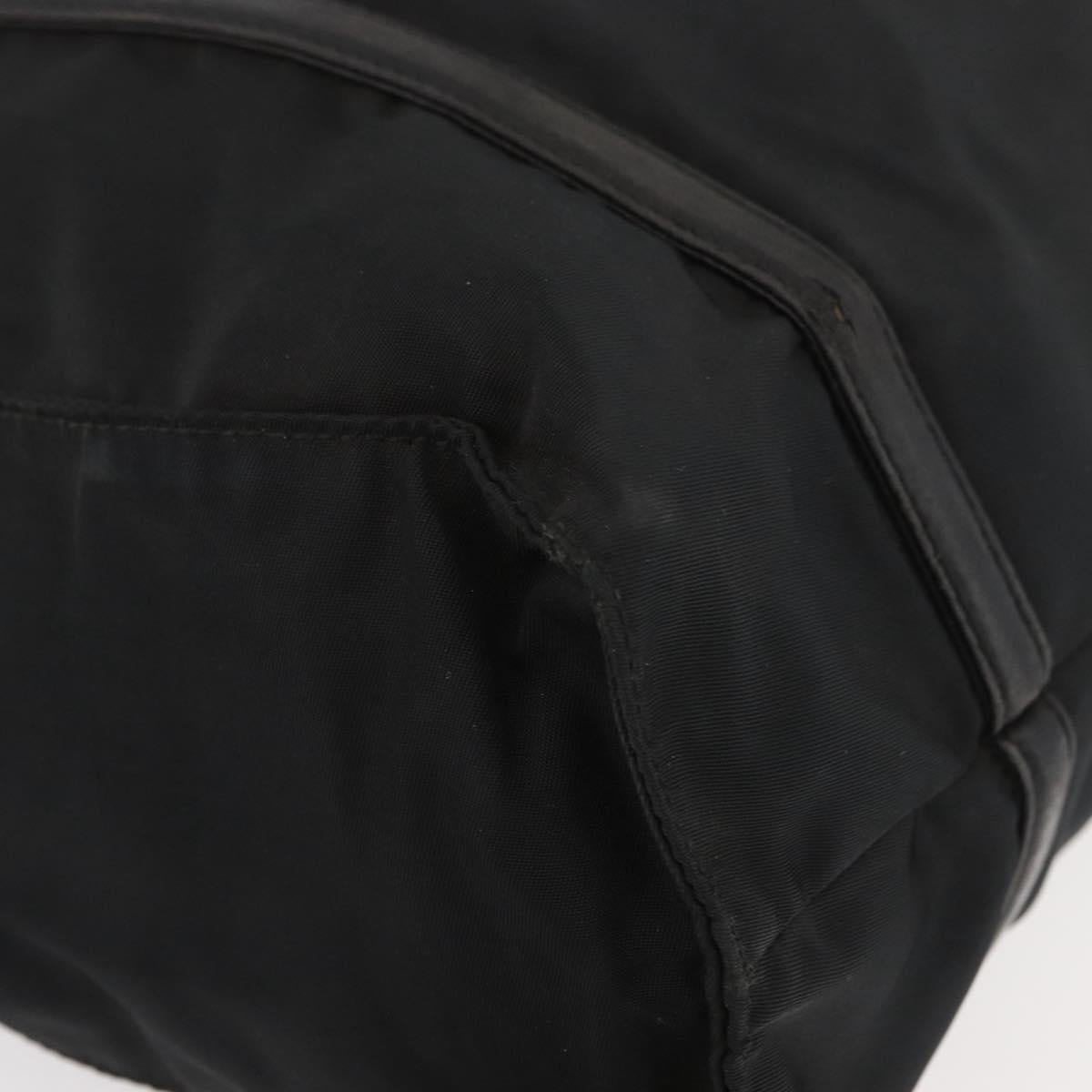 PRADA Shoulder Bag Nylon Black Silver Auth bs25600