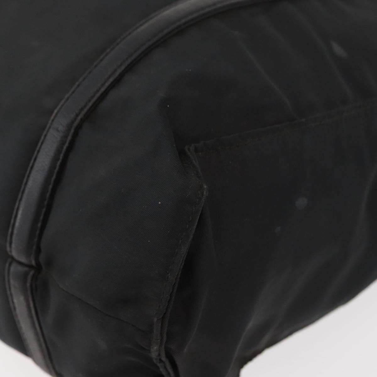 PRADA Shoulder Bag Nylon Black Silver Auth bs25600