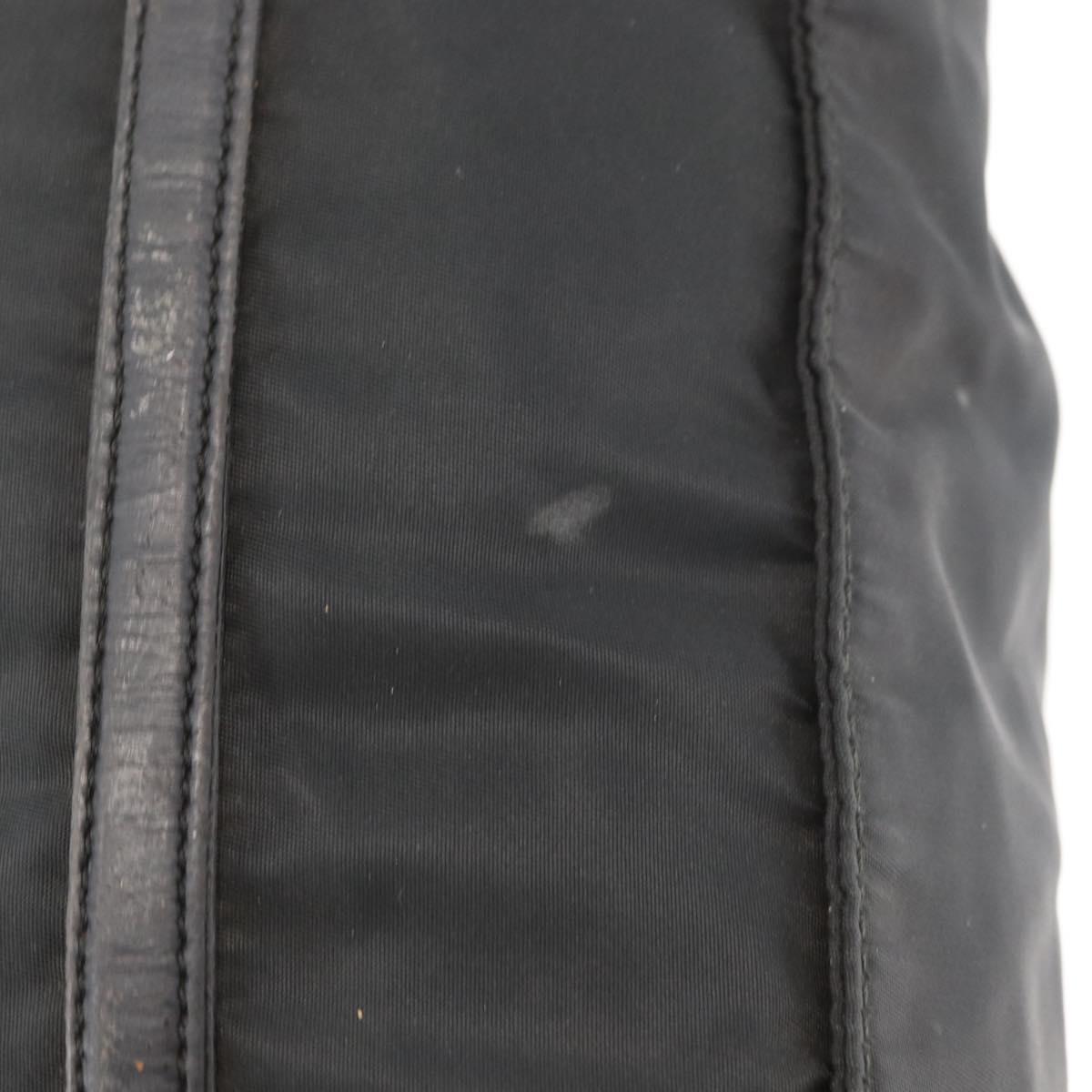 PRADA Shoulder Bag Nylon Black Silver Auth bs25600