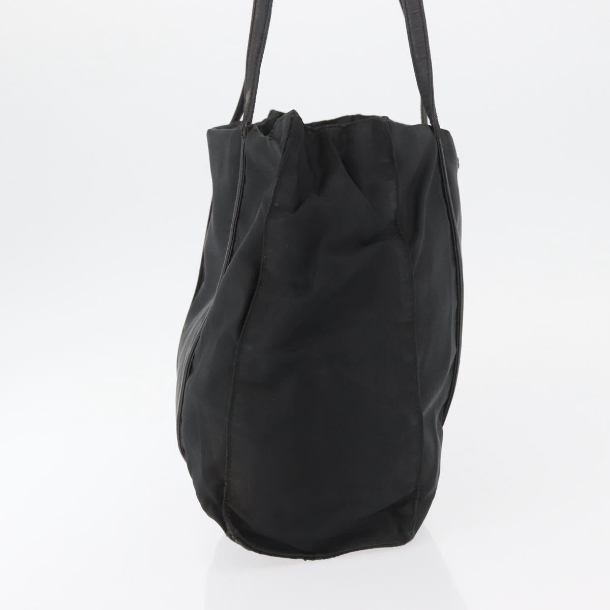 PRADA Shoulder Bag Nylon Black Silver Auth bs25600