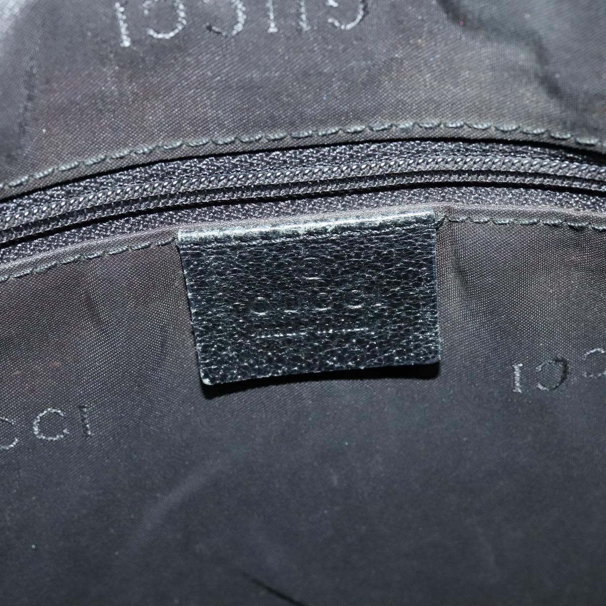 GUCCI Jackie Shoulder Bag Nylon Black Silver 001 3355 Auth bs25621