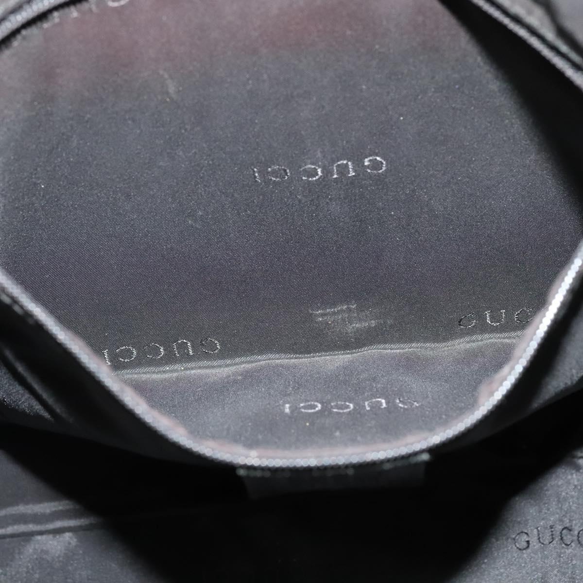 GUCCI Jackie Shoulder Bag Nylon Black Silver 001 3355 Auth bs25621