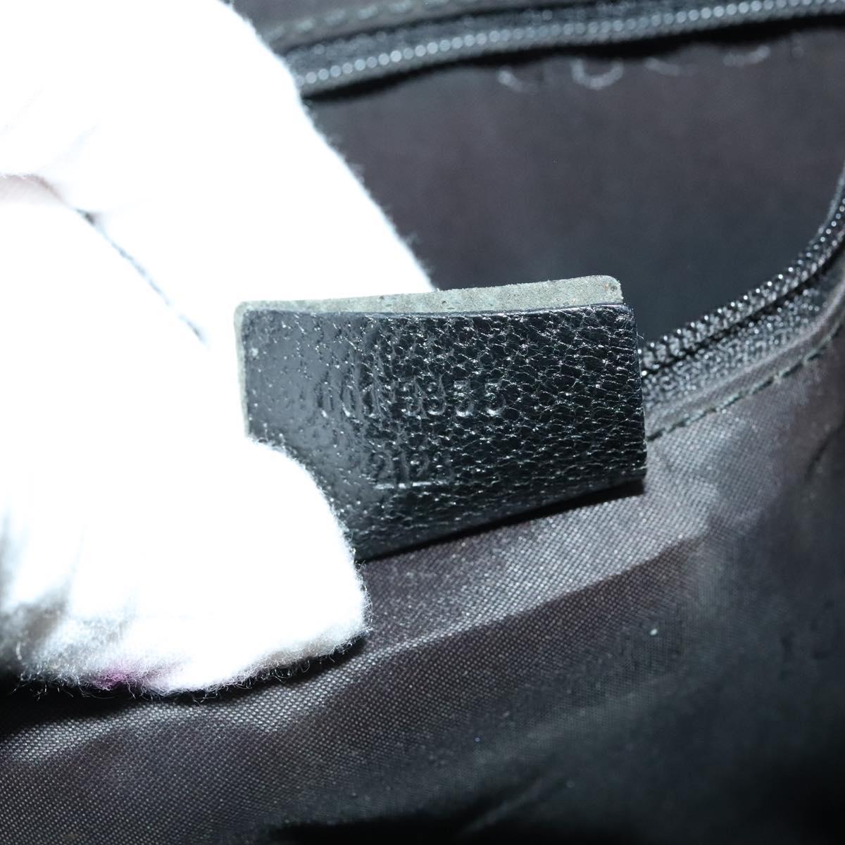 GUCCI Jackie Shoulder Bag Nylon Black Silver 001 3355 Auth bs25621