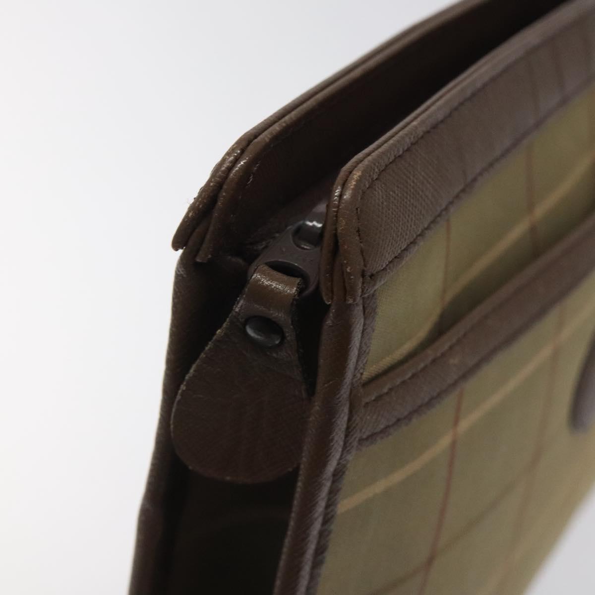 BURBERRYS Nova Check Clutch Bag Canvas Beige Auth bs25648