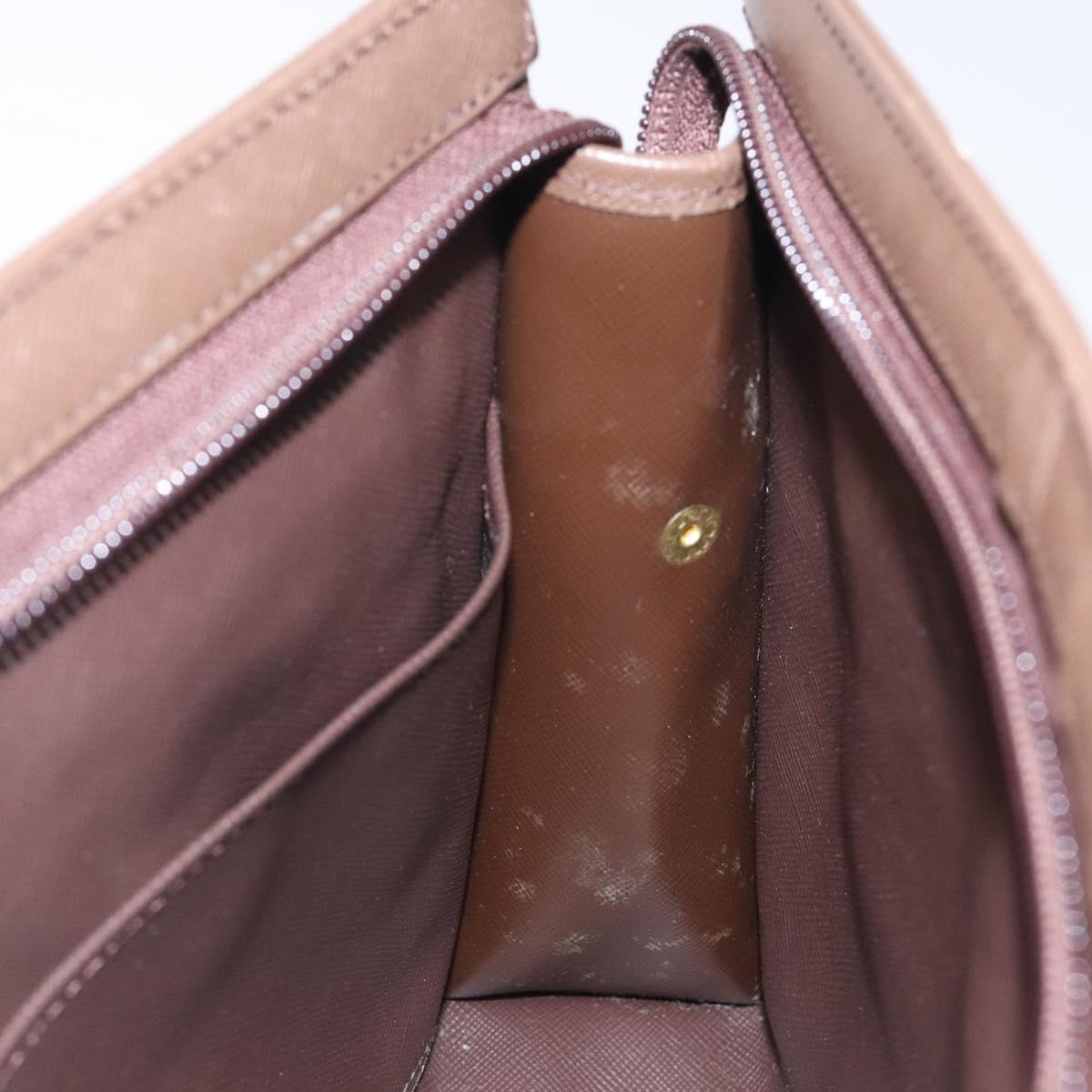 BURBERRYS Nova Check Clutch Bag Canvas Beige Auth bs25648