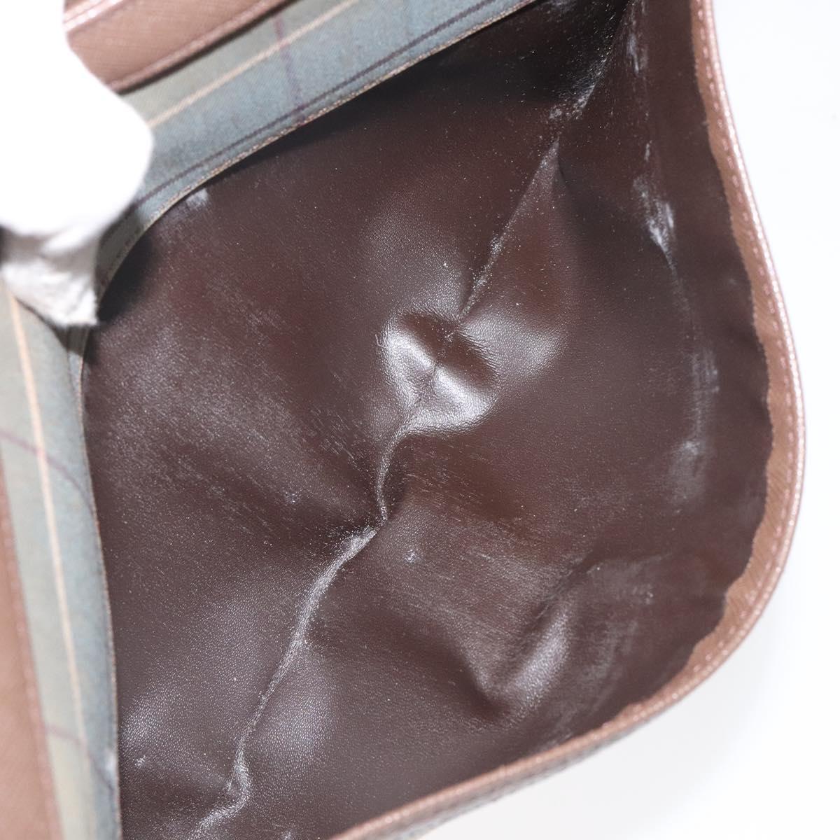 BURBERRYS Nova Check Clutch Bag Canvas Beige Auth bs25648