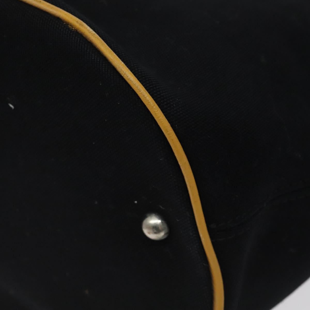 BURBERRY Blue Label Tote Bag Canvas Black Silver Auth bs25652