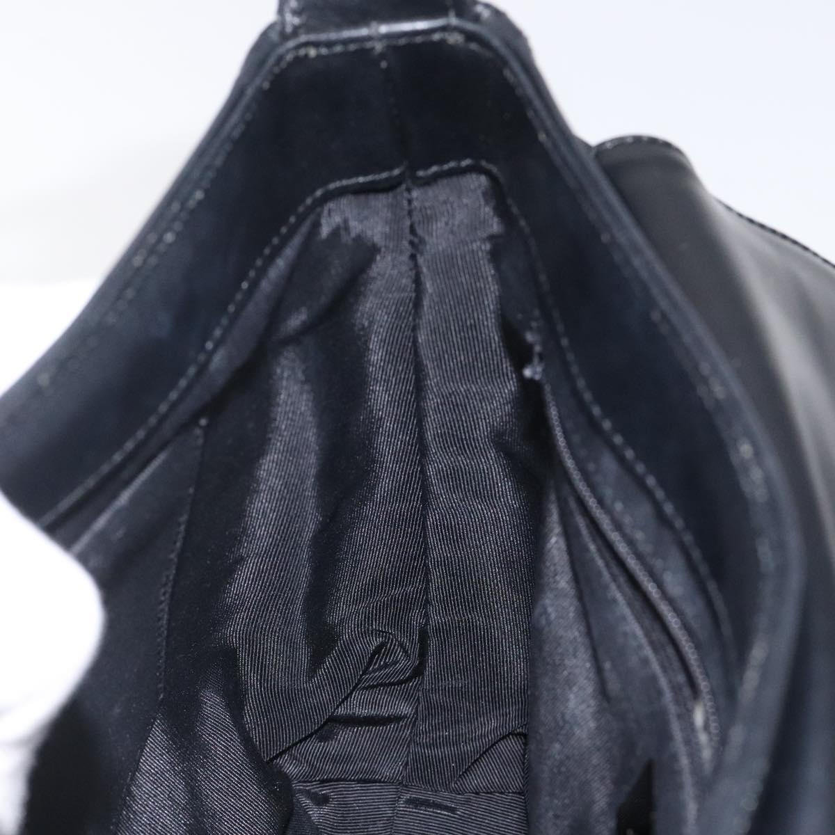 GIVENCHY Hand Bag Leather Black Auth bs25658