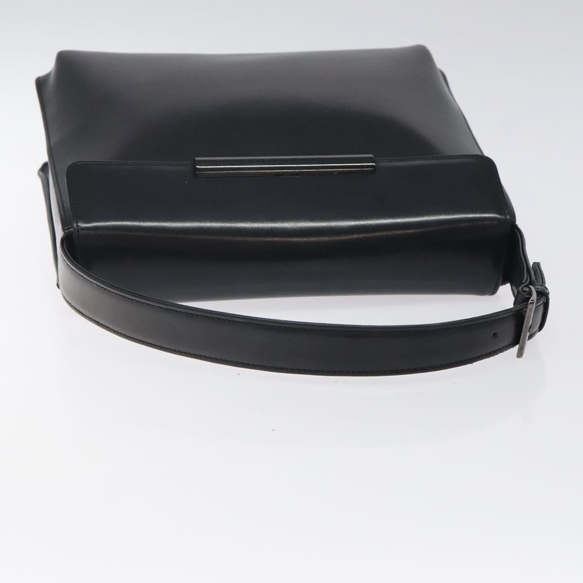 GIVENCHY Hand Bag Leather Black Auth bs25658