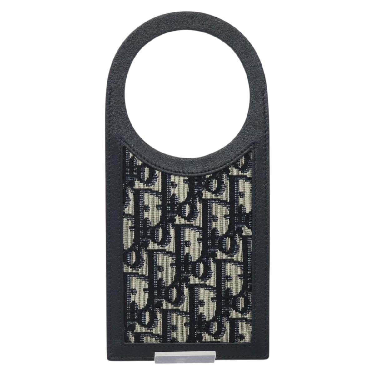 Christian Dior Trotter Canvas Door Knob Plate Navy Auth bs25674