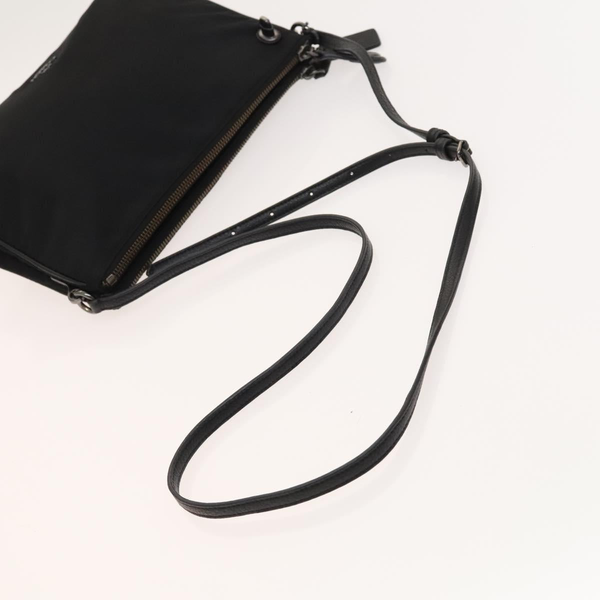 Coach Shoulder Bag Nylon Canvas 3Set Black Beige Orange Auth bs25684