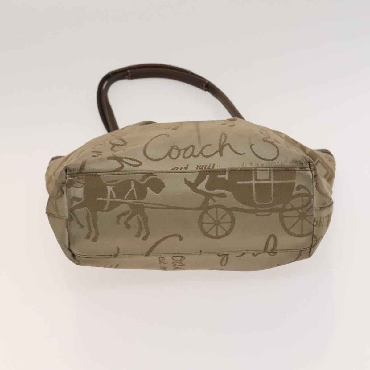 Coach Shoulder Bag Nylon Canvas 3Set Black Beige Orange Auth bs25684