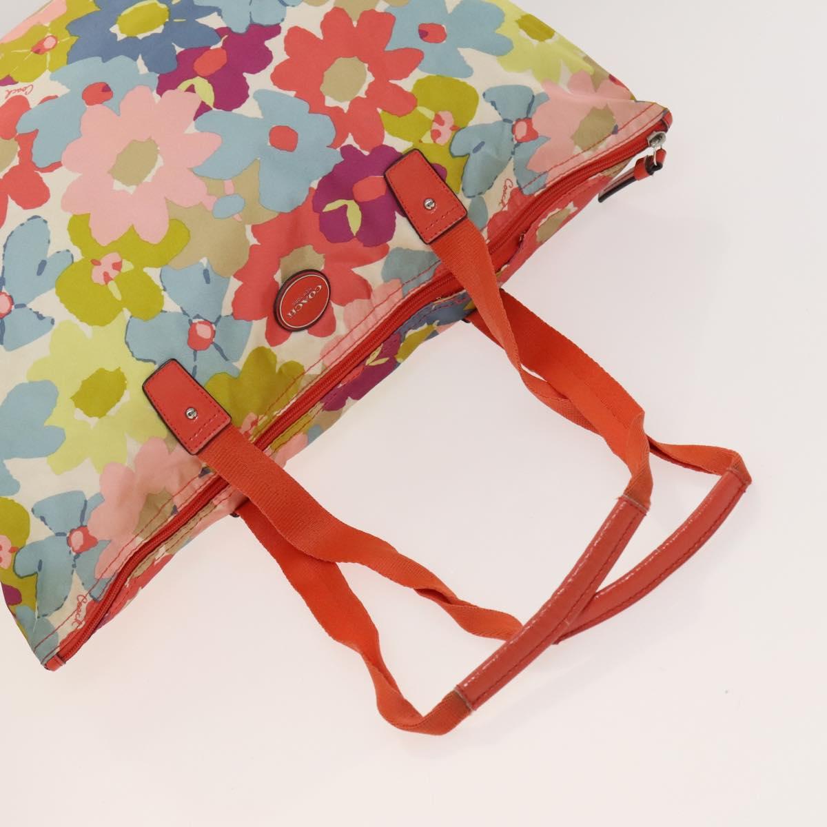 Coach Shoulder Bag Nylon Canvas 3Set Black Beige Orange Auth bs25684