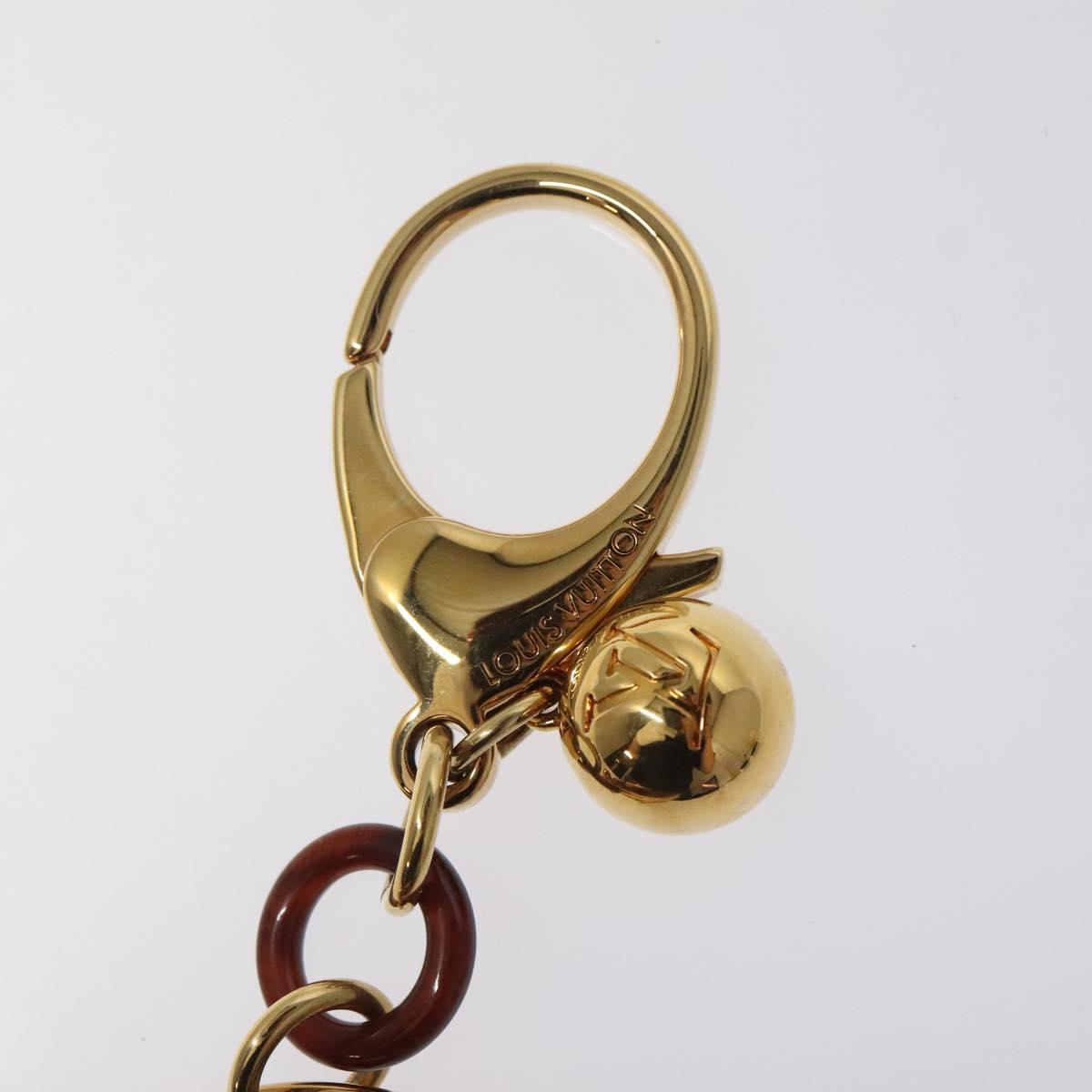 LOUIS VUITTON Monogram Rayure Bijoux Sac Key Holder Gold M66464 LV Auth bs25708