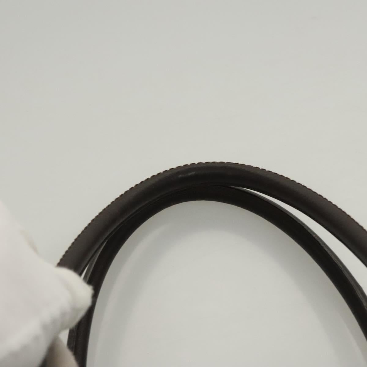 CHANEL Shoulder Bag Caviar Skin Brown CC Auth bs25719