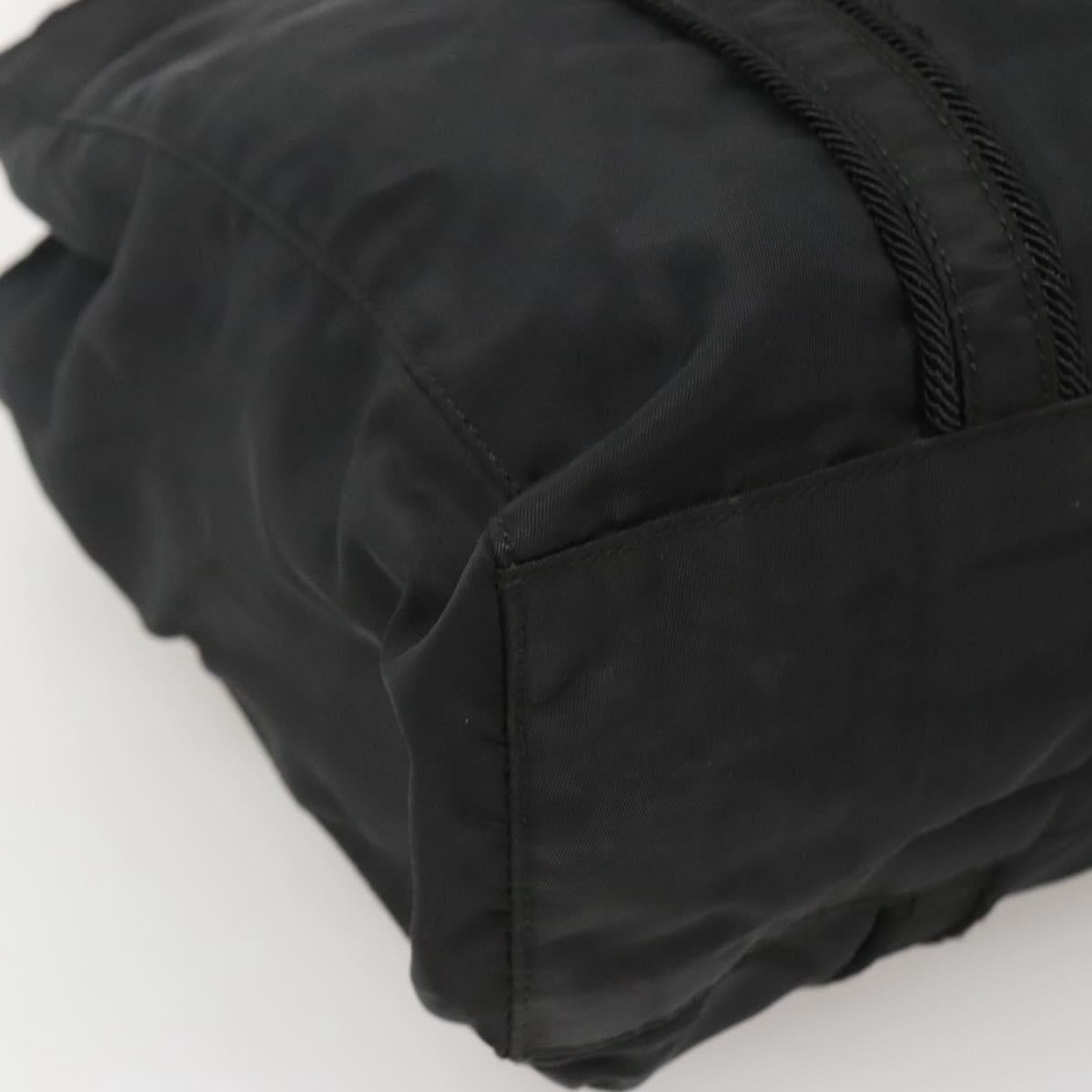 PRADA Shoulder Bag Nylon Black Silver Auth bs25727