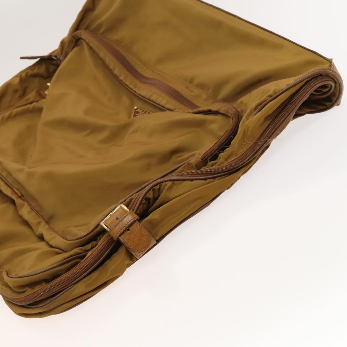 PRADA Garment Cover Nylon Beige Auth bs25728