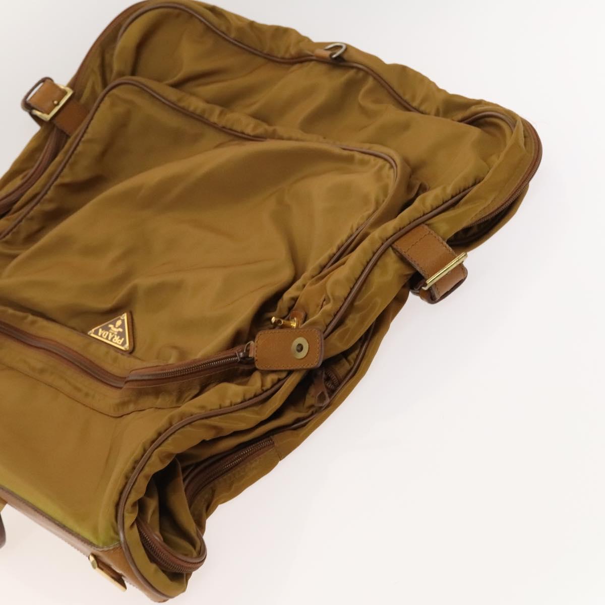 PRADA Garment Cover Nylon Beige Auth bs25728