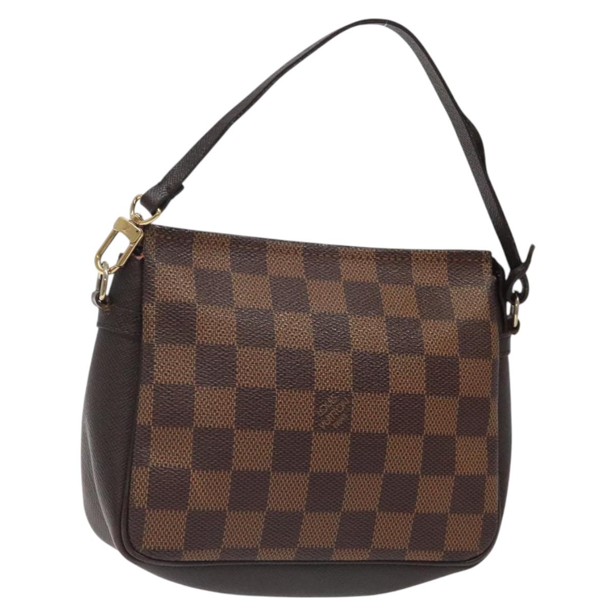 LOUIS VUITTON Damier Ebene Trousse Makeup Pouch N51982 LV Auth bs25736