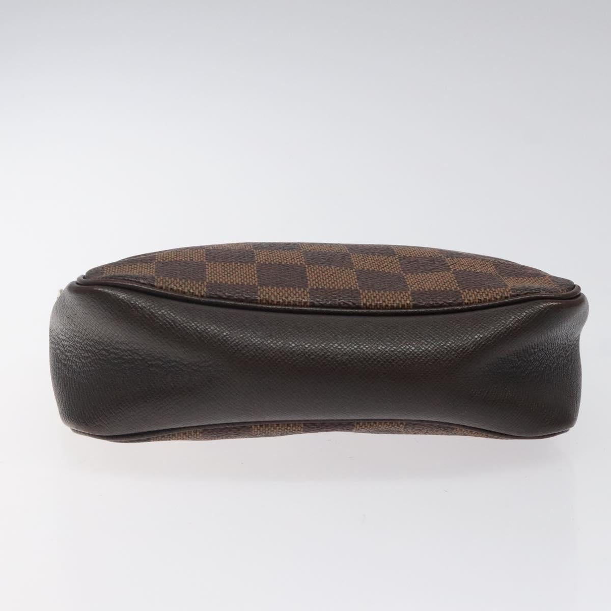 LOUIS VUITTON Damier Ebene Trousse Makeup Pouch N51982 LV Auth bs25736