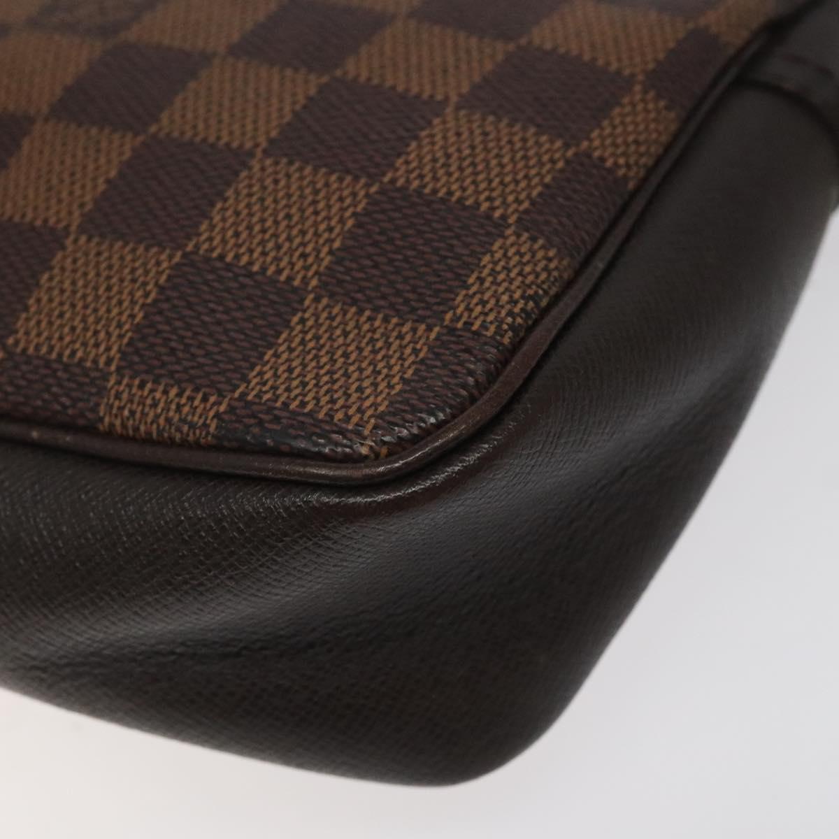 LOUIS VUITTON Damier Ebene Trousse Makeup Pouch N51982 LV Auth bs25736