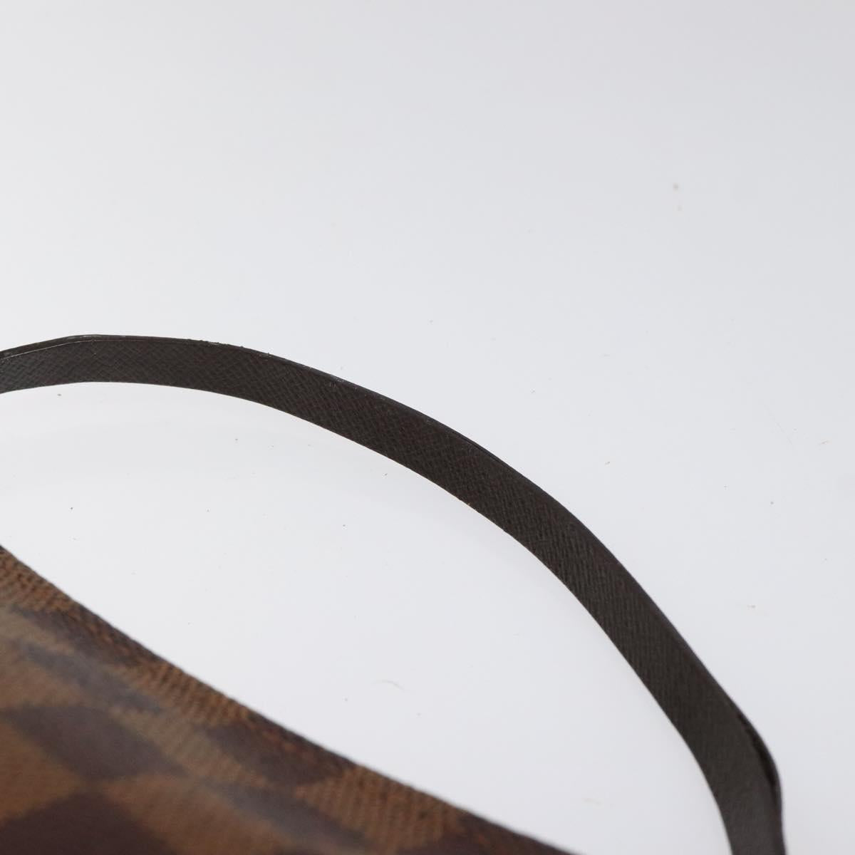 LOUIS VUITTON Damier Ebene Trousse Makeup Pouch N51982 LV Auth bs25736