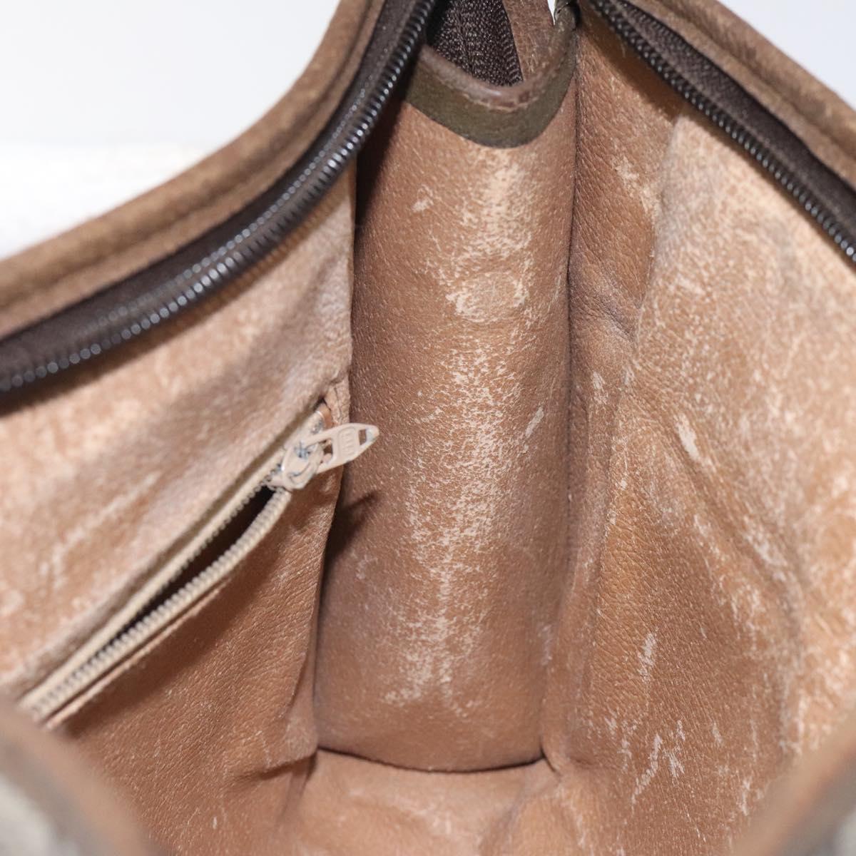 GUCCI GG Plus Supreme Clutch Bag PVC Leather Beige Auth bs25739