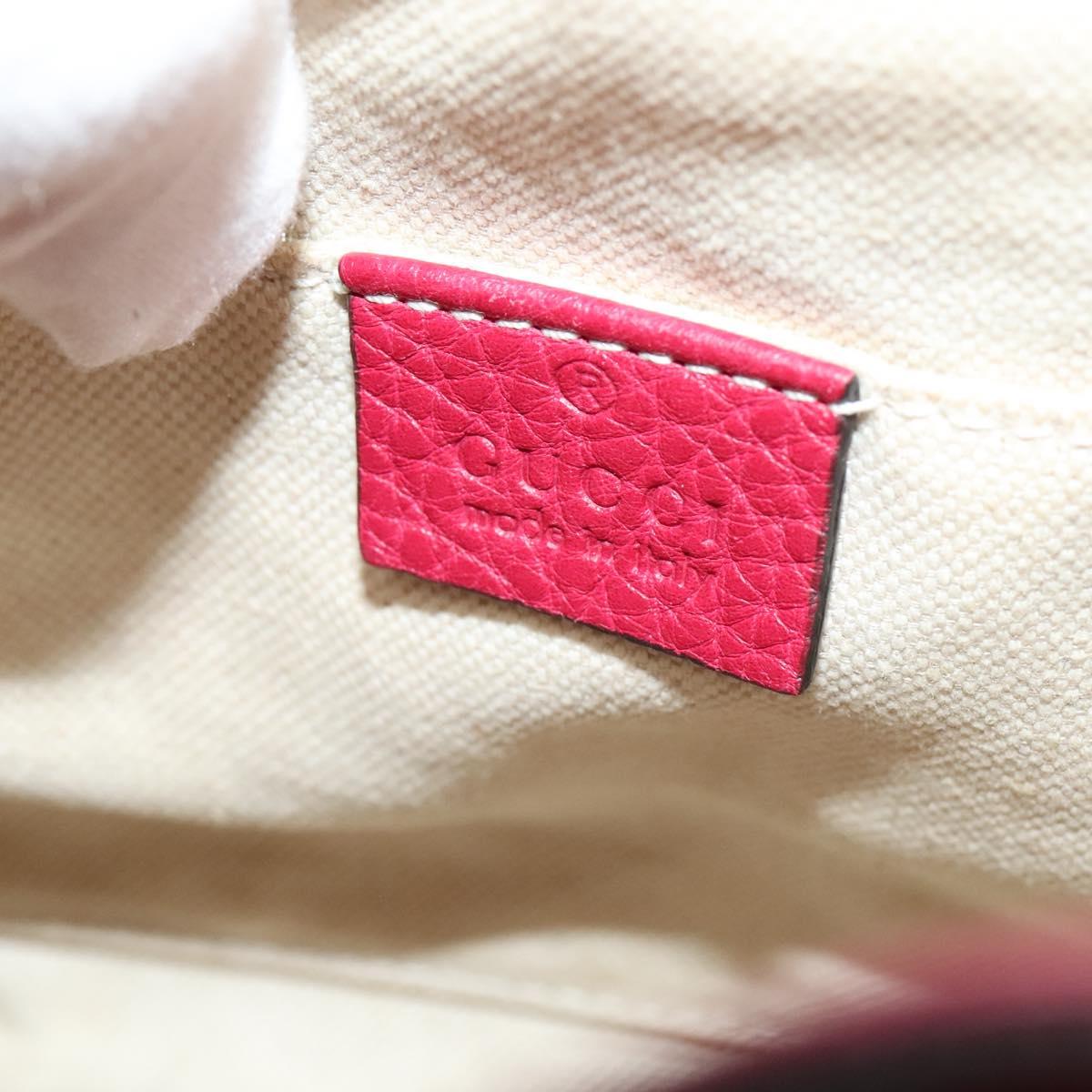GUCCI Bamboo Backpack Leather Outlet Pink 370833 Auth bs25742