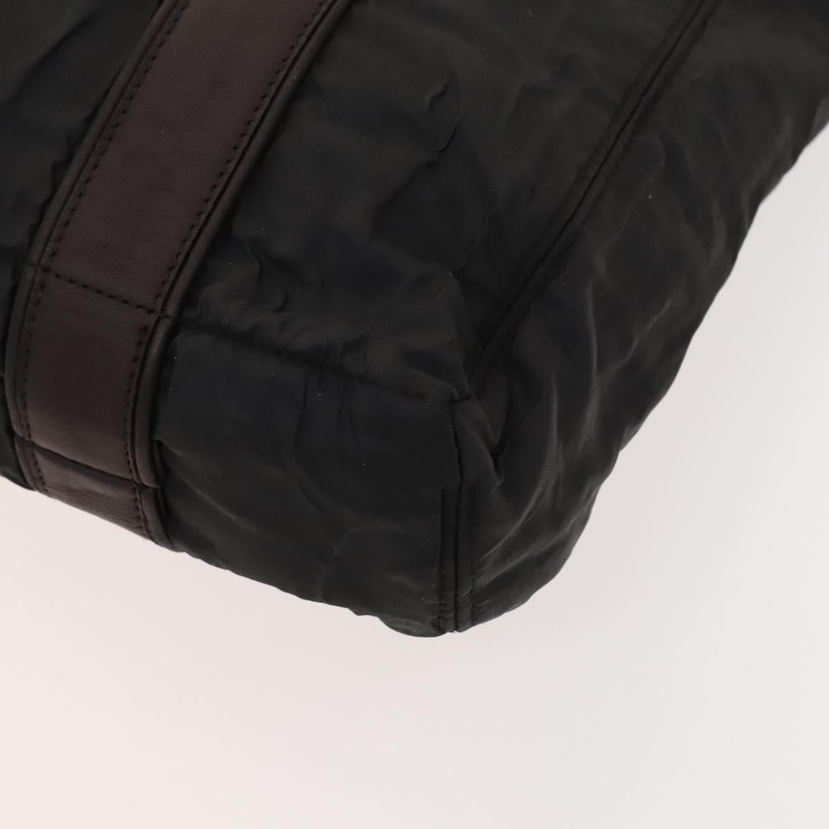 HERMES Acapulco Cabas MM Tote Bag Nylon Brown Auth bs25764