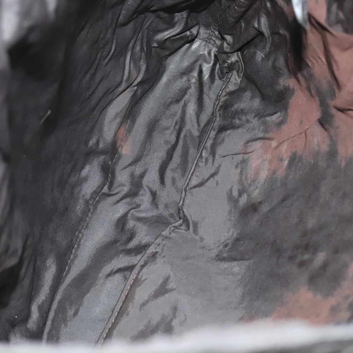 HERMES Acapulco Cabas MM Tote Bag Nylon Brown Auth bs25764