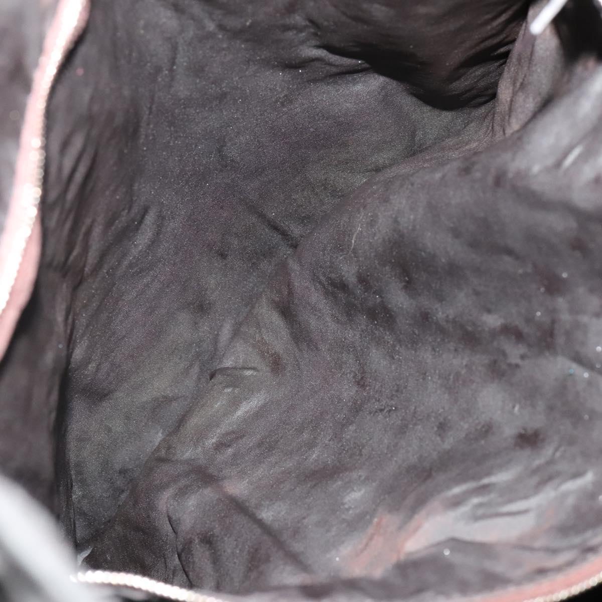 HERMES Acapulco Cabas MM Tote Bag Nylon Brown Auth bs25764