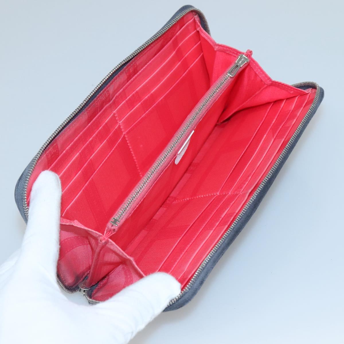 HERMES Long Wallet Leather Navy Auth bs25774