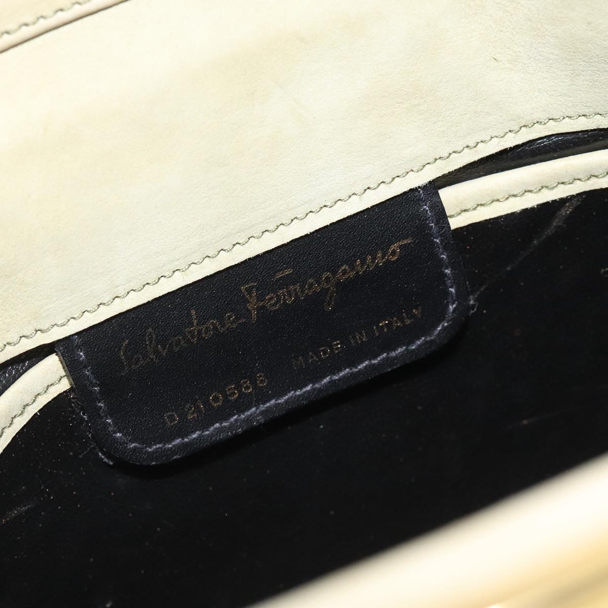 Salvatore Ferragamo Shoulder Bag Suede Green Gold Auth bs25782