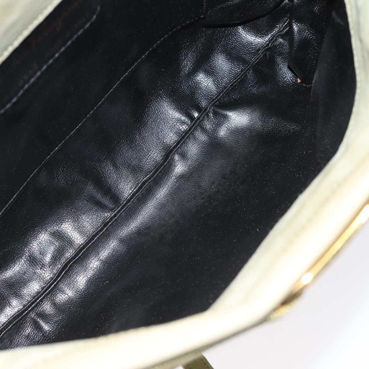 Salvatore Ferragamo Shoulder Bag Suede Green Gold Auth bs25782