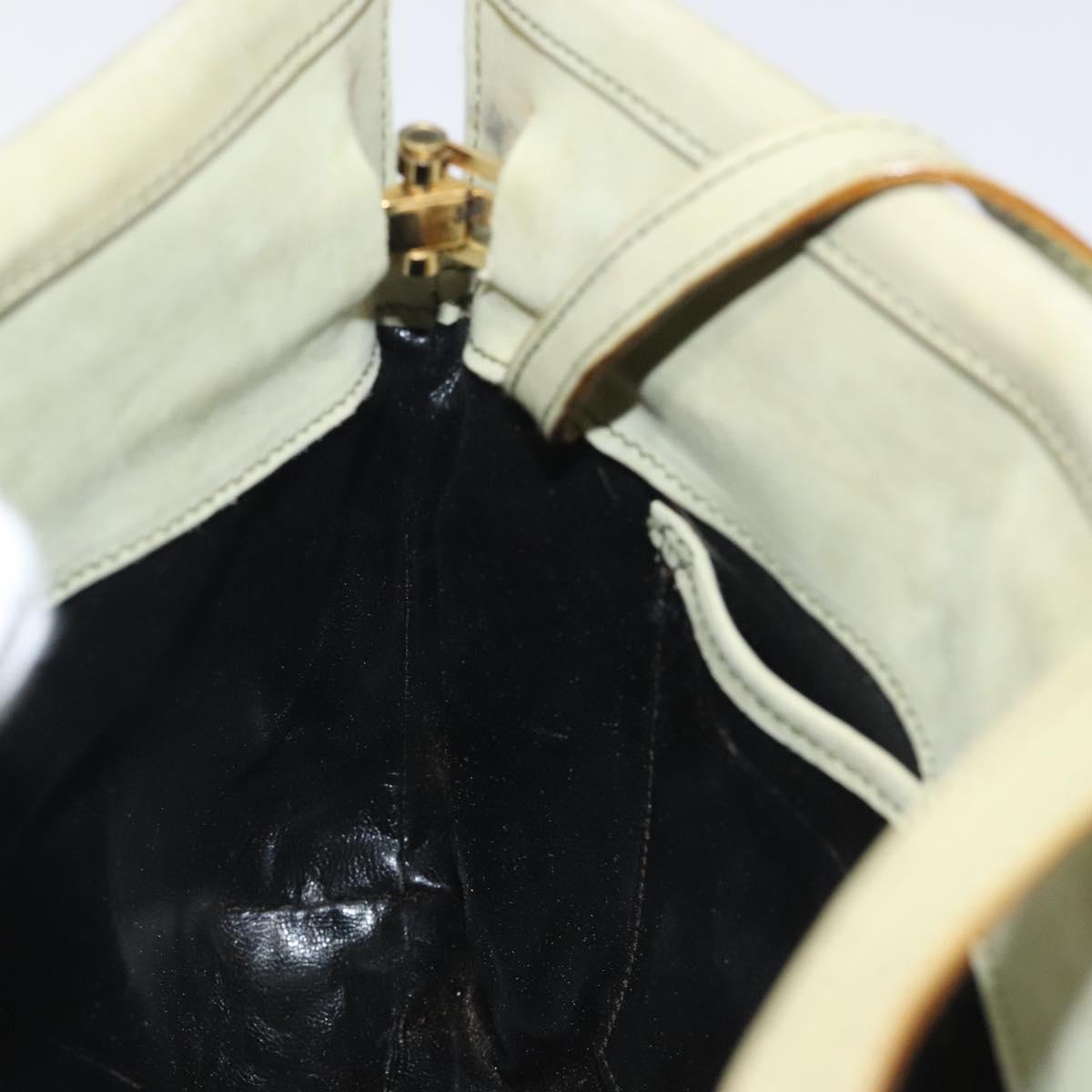 Salvatore Ferragamo Shoulder Bag Suede Green Gold Auth bs25782