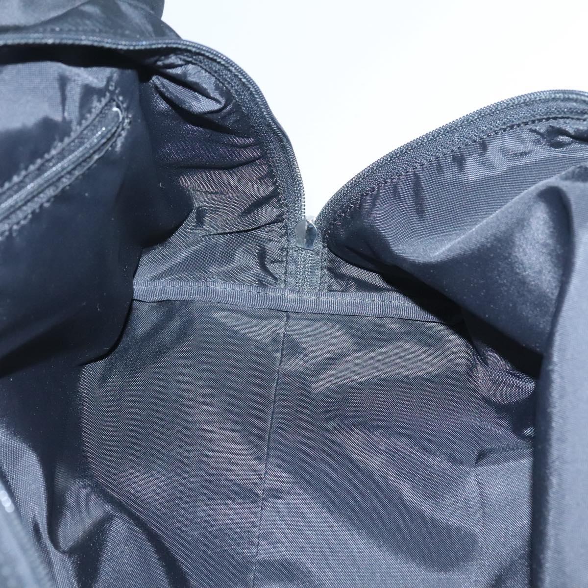 BURBERRY Hand Bag Nylon Black Silver Auth bs25789