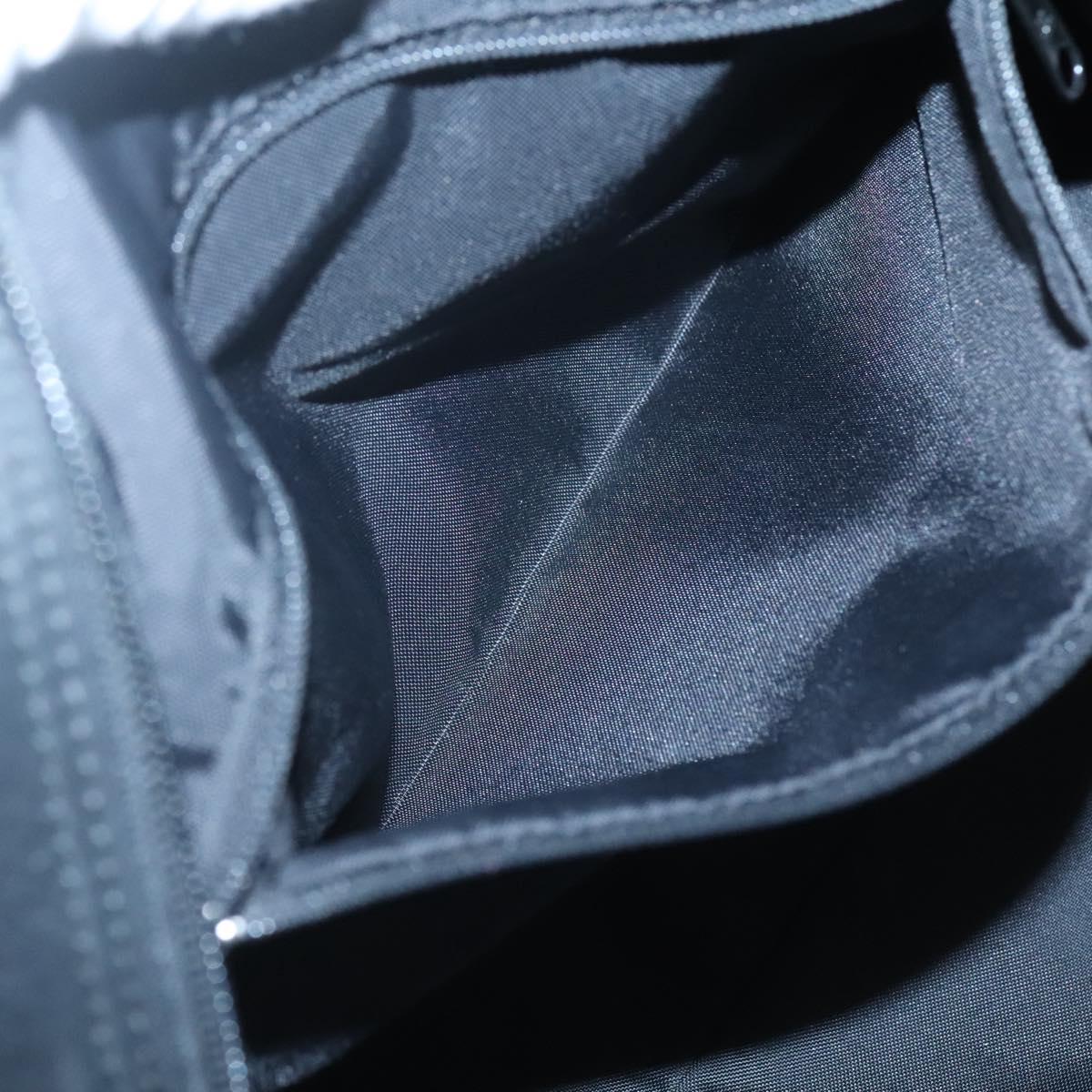 BURBERRY Hand Bag Nylon Black Silver Auth bs25789