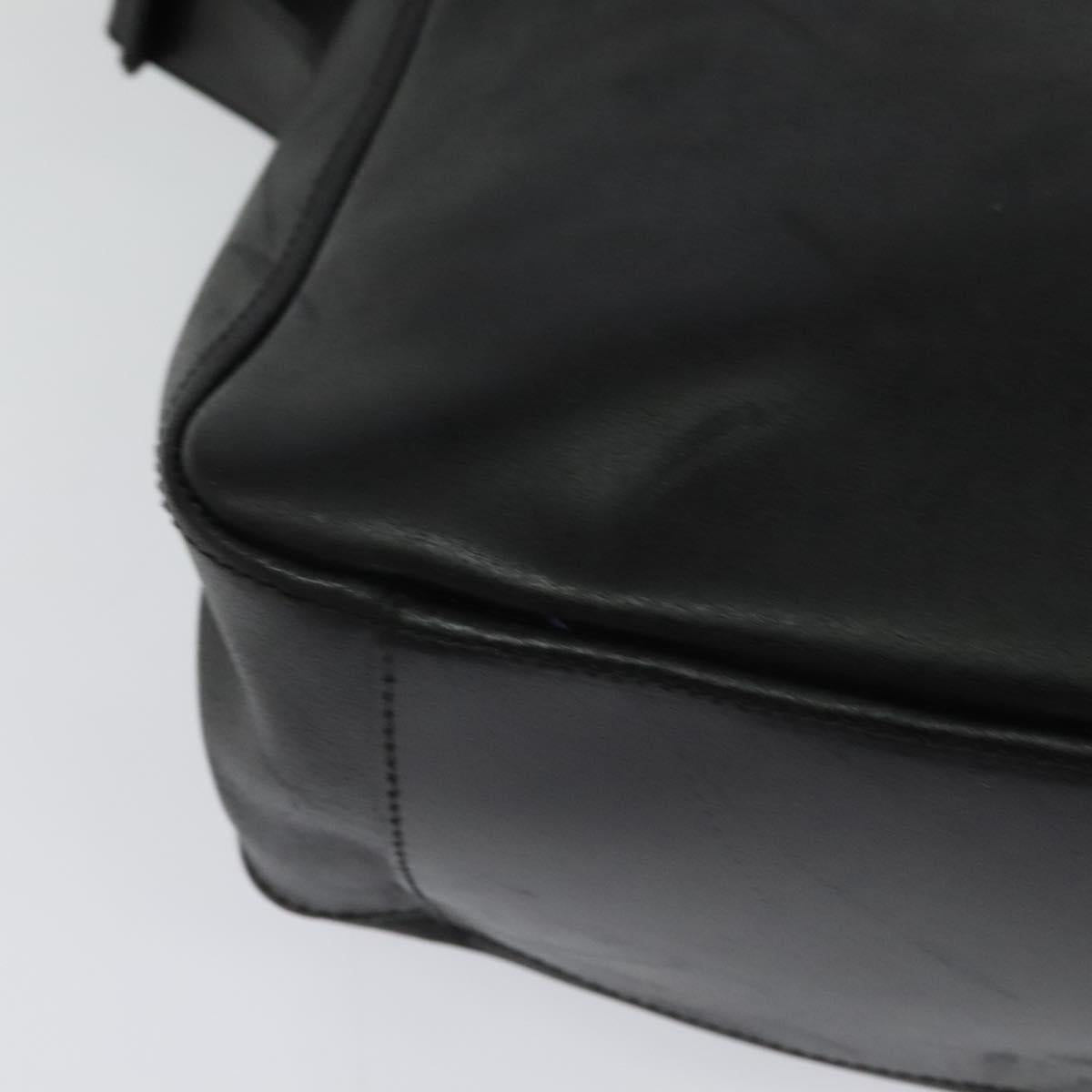 FENDI Shoulder Bag Leather Black Silver Auth bs25833