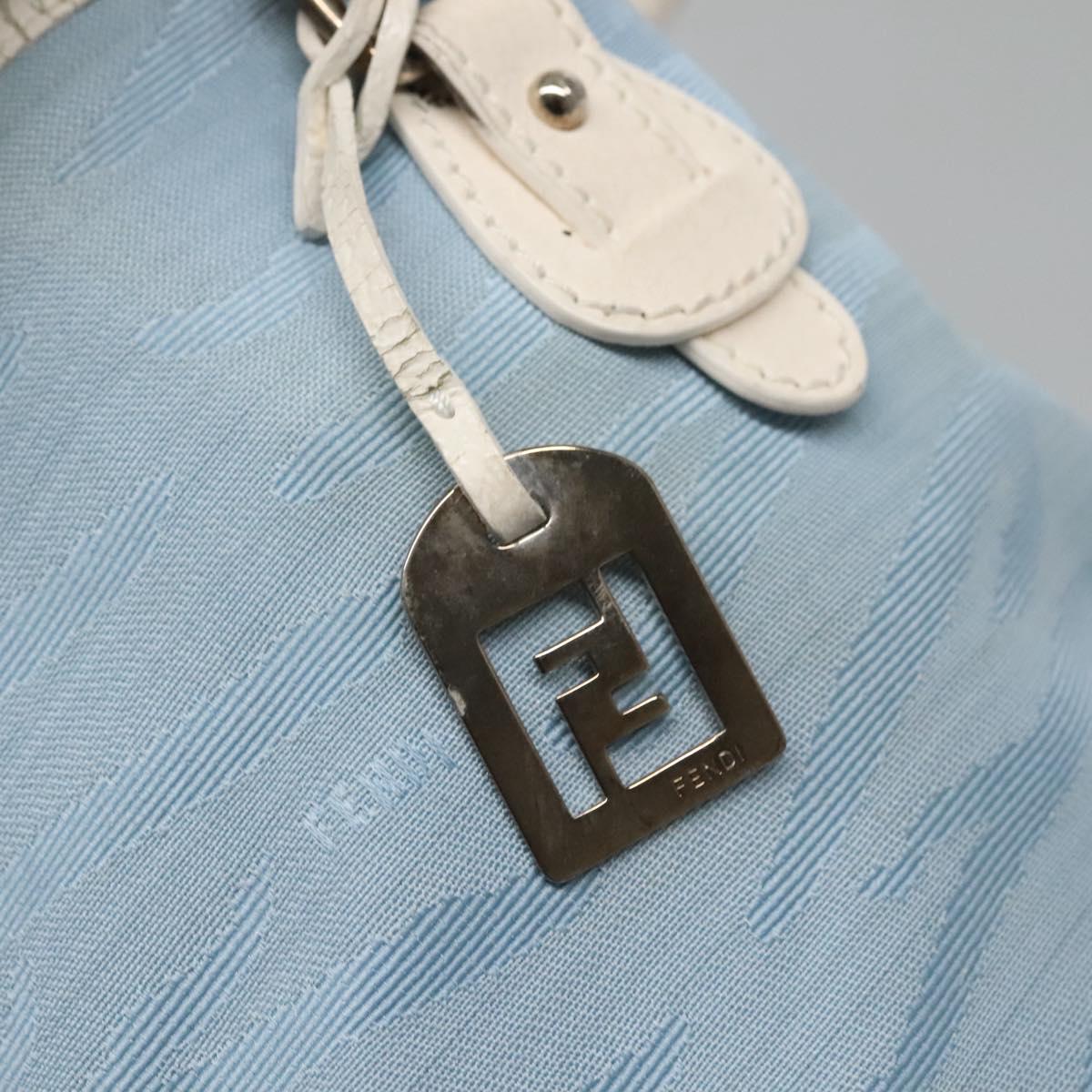 FENDI Tote Bag Canvas Light Blue Auth bs25841